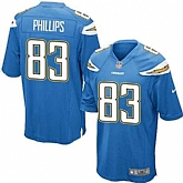 Nike Men & Women & Youth Chargers #83 Phillips Blue Team Color Game Jersey,baseball caps,new era cap wholesale,wholesale hats